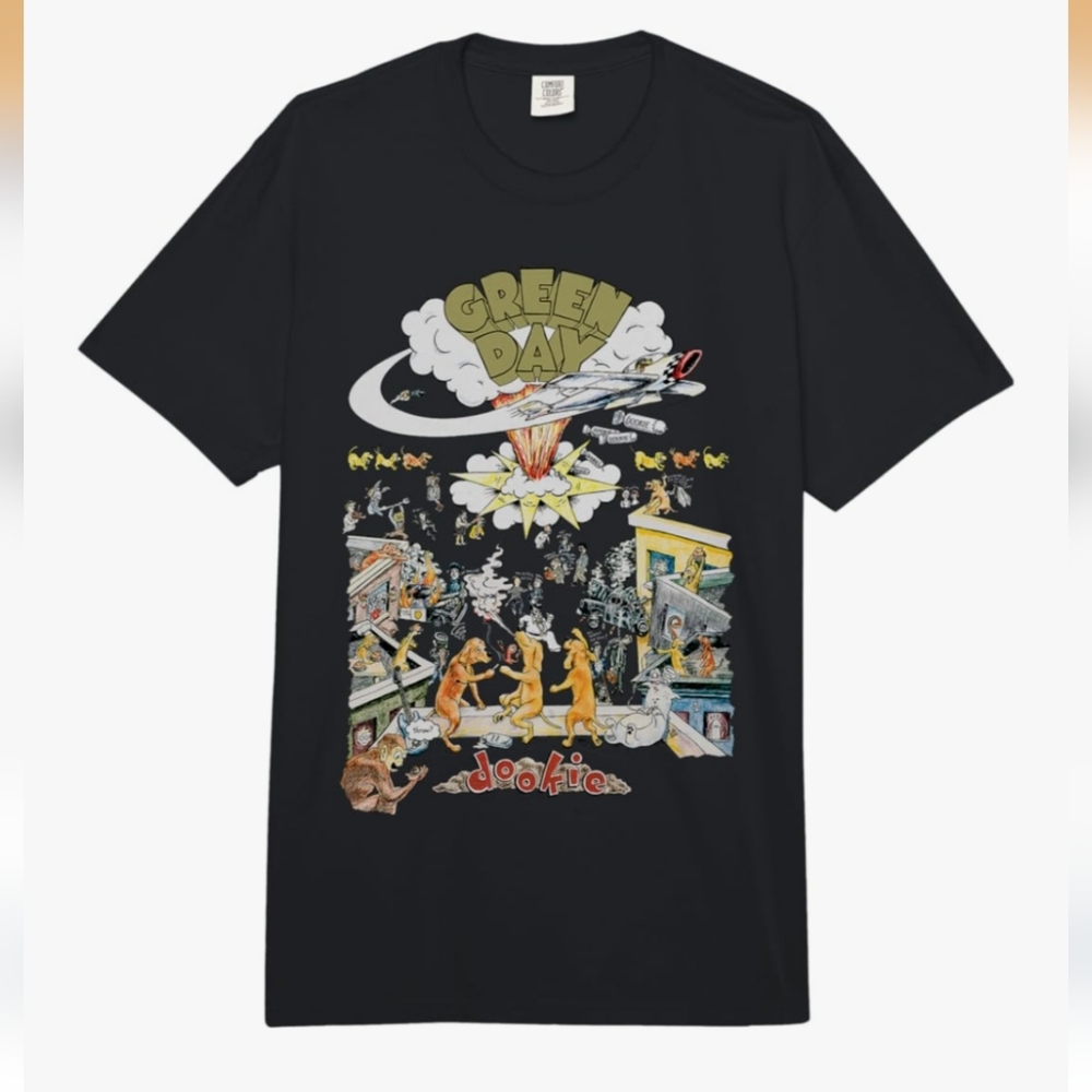 Green Day Black Graphic Tee for Kids